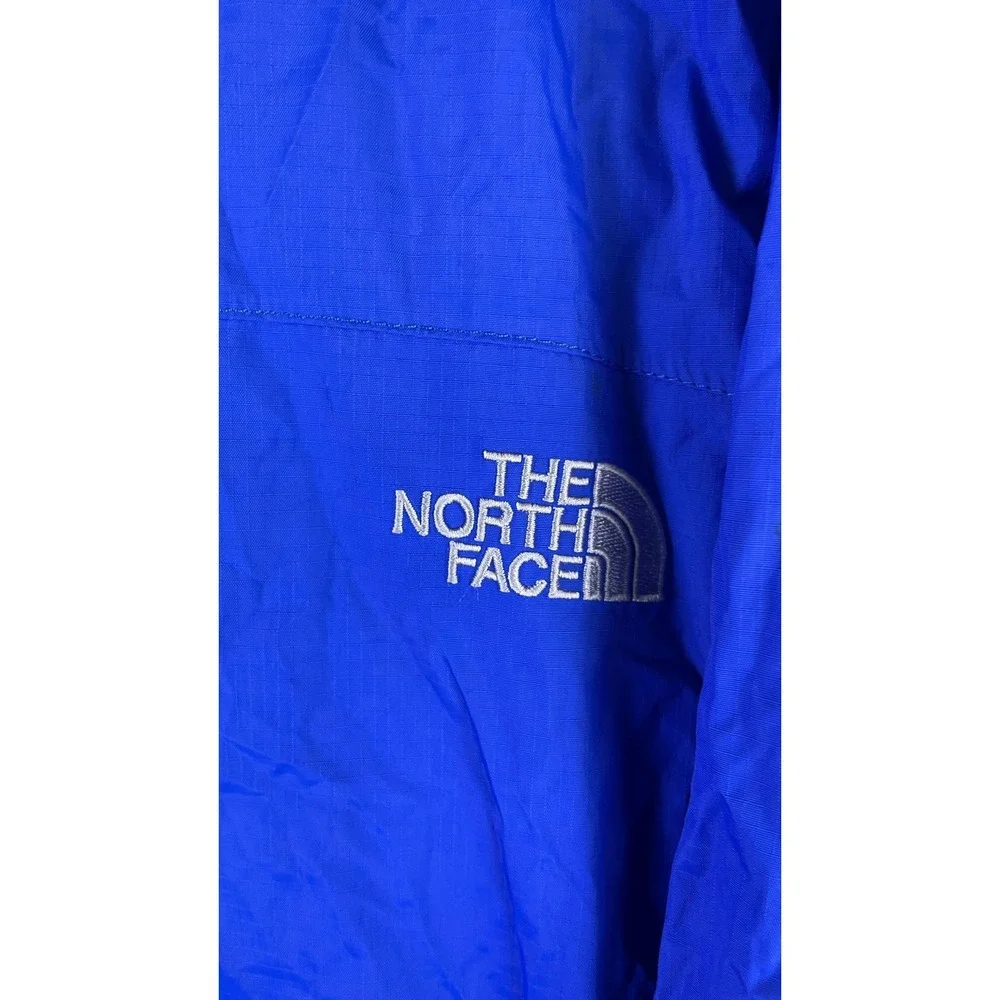 The North Face Rain Jacket Mens L Blue Good HyVent Hooded Waterproof Shell